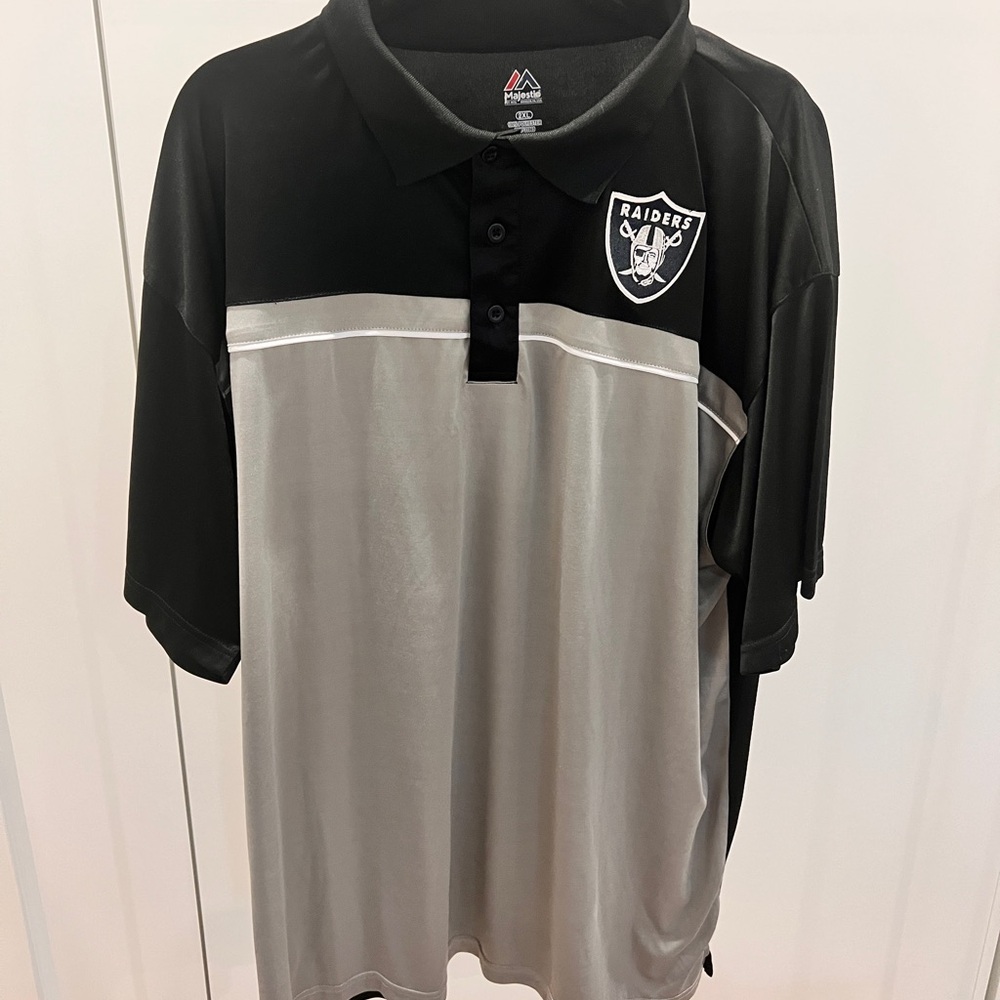 Majestic Black Polo Shirt with Logo